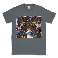 Charcoal Heather dachshund Classic Tee - BarkalooDesign