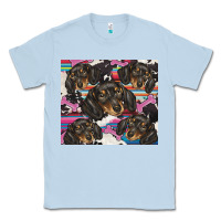Dusty Blue dachshund Classic Tee - BarkalooDesign
