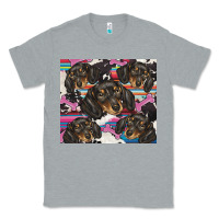 Heather Grey dachshund Classic Tee - BarkalooDesign
