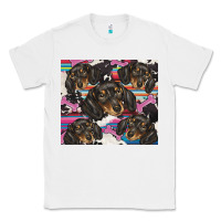 White dachshund Classic Tee - BarkalooDesign