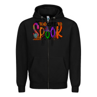 Black too cute to spook Zipper Hoodie - RacoonDesign