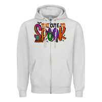 Dove Grey too cute to spook Zipper Hoodie - RacoonDesign