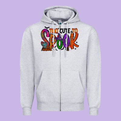 Too Cute To Spook Zipper Hoodie Designed By Racoondesign