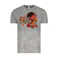 Cloud Rock Just blessed afro woman with roses Vintage Tee - RanaPortraitStore