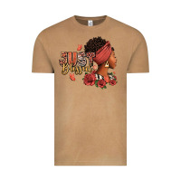 Vintage Camel Just blessed afro woman with roses Vintage Tee - RanaPortraitStore