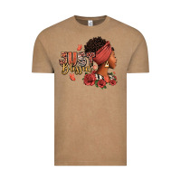 Vintage Coffee Just blessed afro woman with roses Vintage Tee - RanaPortraitStore