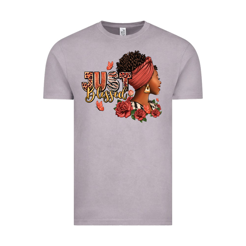 Just Blessed Afro Woman With Roses Vintage Tee by RanaPortraitStore | Teevron