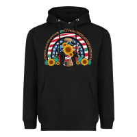 Black cross american flag cowhide  leopard gemstone rainbow Heavyweight Hoodie - Artiststas