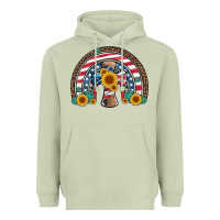 Matcha cross american flag cowhide  leopard gemstone rainbow Heavyweight Hoodie - Artiststas