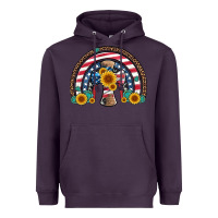Plum cross american flag cowhide  leopard gemstone rainbow Heavyweight Hoodie - Artiststas