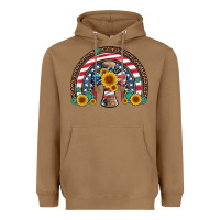 Toasted Coconut cross american flag cowhide  leopard gemstone rainbow Heavyweight Hoodie - Artiststas