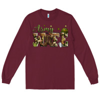 Burgundy army wife Long Sleeve Tee - Zillion Design Studio