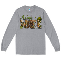 Heather Grey army wife Long Sleeve Tee - Zillion Design Studio