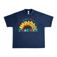 Navy teacher sunflower listen encourage motivate inspir Urban Heavy Tee - Zillion Design Studio