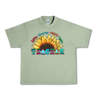 Oil Green teacher sunflower listen encourage motivate inspir Urban Heavy Tee - Zillion Design Studio