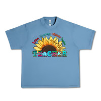 Pebble Blue teacher sunflower listen encourage motivate inspir Urban Heavy Tee - Zillion Design Studio