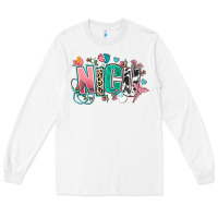 White nicu Long Sleeve Tee - AdoDesignShop