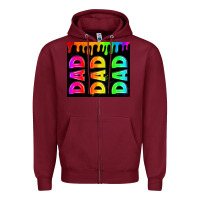 Burgundy lgbt dad tumbler Zipper Hoodie - HRA Design Shop