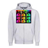 Heather Grey lgbt dad tumbler Zipper Hoodie - HRA Design Shop