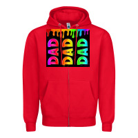 Red lgbt dad tumbler Zipper Hoodie - HRA Design Shop