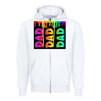 White lgbt dad tumbler Zipper Hoodie - HRA Design Shop