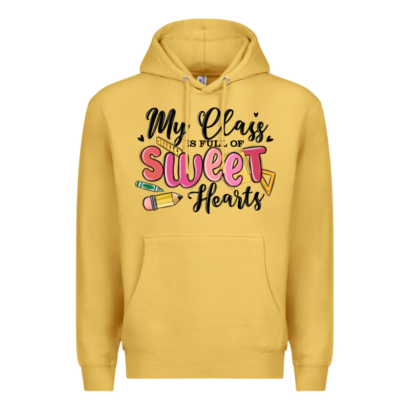 My Class Is Full Of Sweethearts Premium Hoodie by MaliasSmallBusiness | Teevron