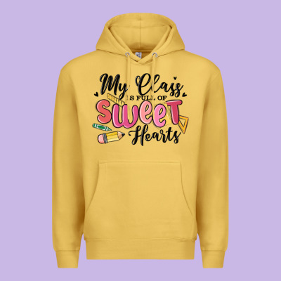 My Class Is Full Of Sweethearts Premium Hoodie Designed By Maliassmallbusiness