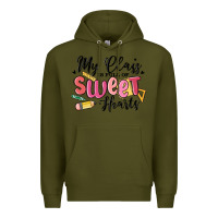 Army Green my class is full of sweethearts Premium Hoodie - MaliasSmallBusiness