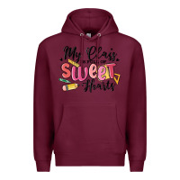 Burgundy my class is full of sweethearts Premium Hoodie - MaliasSmallBusiness