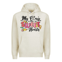 Oatmeal Heather my class is full of sweethearts Premium Hoodie - MaliasSmallBusiness