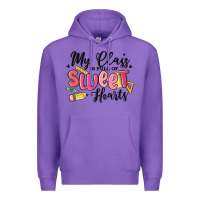 Purple my class is full of sweethearts Premium Hoodie - MaliasSmallBusiness
