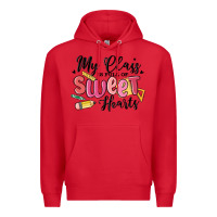 Red my class is full of sweethearts Premium Hoodie - MaliasSmallBusiness