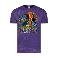 Cloud Purple Just a girl who loves coffee Vintage Tee - RanaPortraitStore