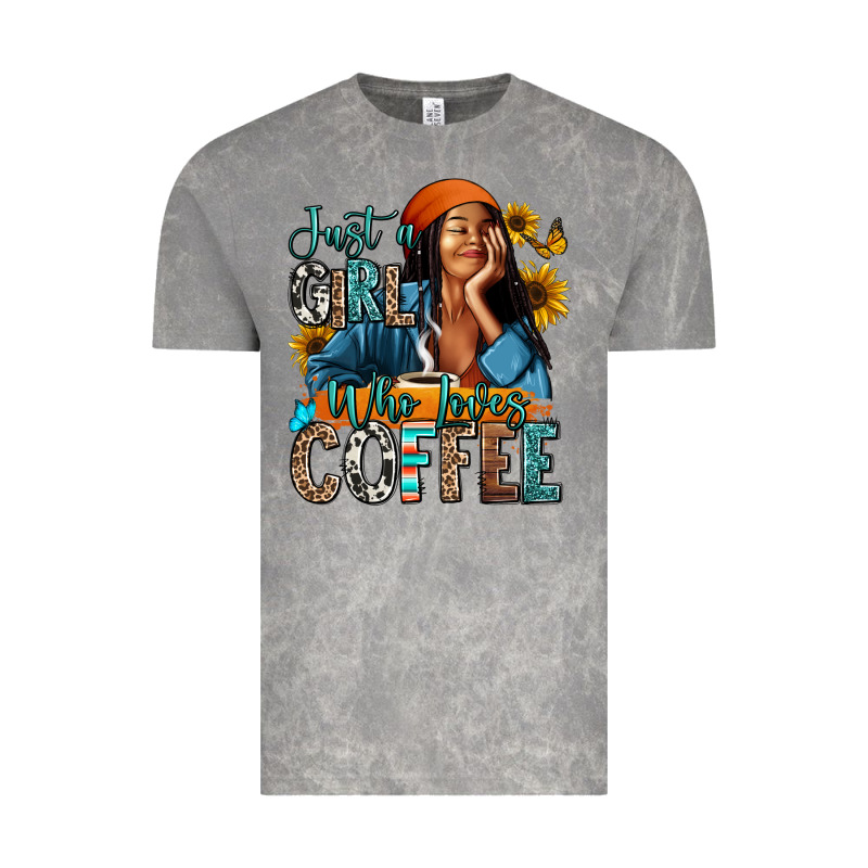 Just A Girl Who Loves Coffee Vintage Tee by RanaPortraitStore | Teevron