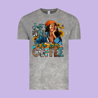 Vintage Tee Just a girl who loves coffee