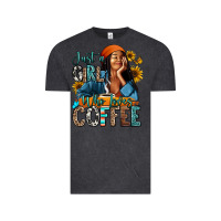 Vintage Black Just a girl who loves coffee Vintage Tee - RanaPortraitStore