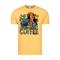 Vintage Mustard Just a girl who loves coffee Vintage Tee - RanaPortraitStore