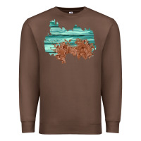 Chestnut wood leather patch Premium Sweatshirt - AdoDesignShop