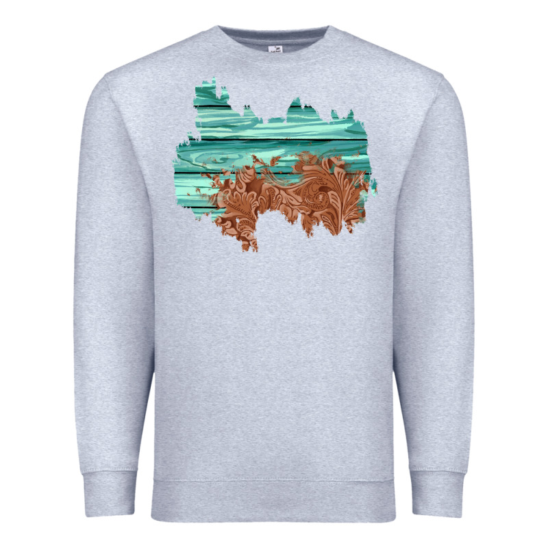 Wood Leather Patch Premium Sweatshirt by AdoDesignShop | Teevron