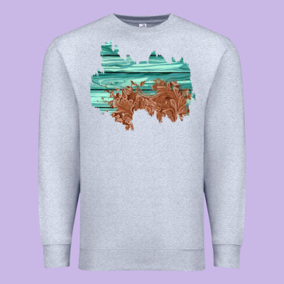 Wood Leather Patch Premium Sweatshirt Designed By Adodesignshop