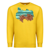 Lemon wood leather patch Premium Sweatshirt - AdoDesignShop