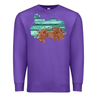 Purple wood leather patch Premium Sweatshirt - AdoDesignShop