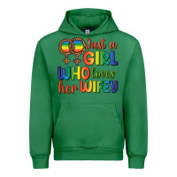 Emerald Just A Girl Who Loves Her Wifey Urban Hoodie - BundleAndBundleShop
