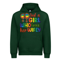 Forest Green Just A Girl Who Loves Her Wifey Urban Hoodie - BundleAndBundleShop