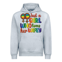 Heather Grey Just A Girl Who Loves Her Wifey Urban Hoodie - BundleAndBundleShop