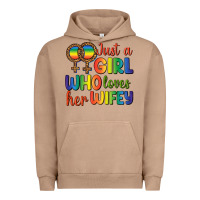 Pigment Burro Just A Girl Who Loves Her Wifey Urban Hoodie - BundleAndBundleShop