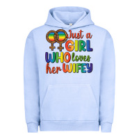 Pigment Grape Ice Just A Girl Who Loves Her Wifey Urban Hoodie - BundleAndBundleShop