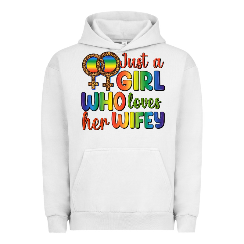 Just A Girl Who Loves Her Wifey Urban Hoodie by BundleAndBundleShop | Teevron