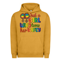 Pigment Peanut Butter Just A Girl Who Loves Her Wifey Urban Hoodie - BundleAndBundleShop