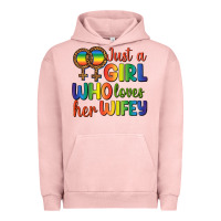 Pigment Salmon Just A Girl Who Loves Her Wifey Urban Hoodie - BundleAndBundleShop